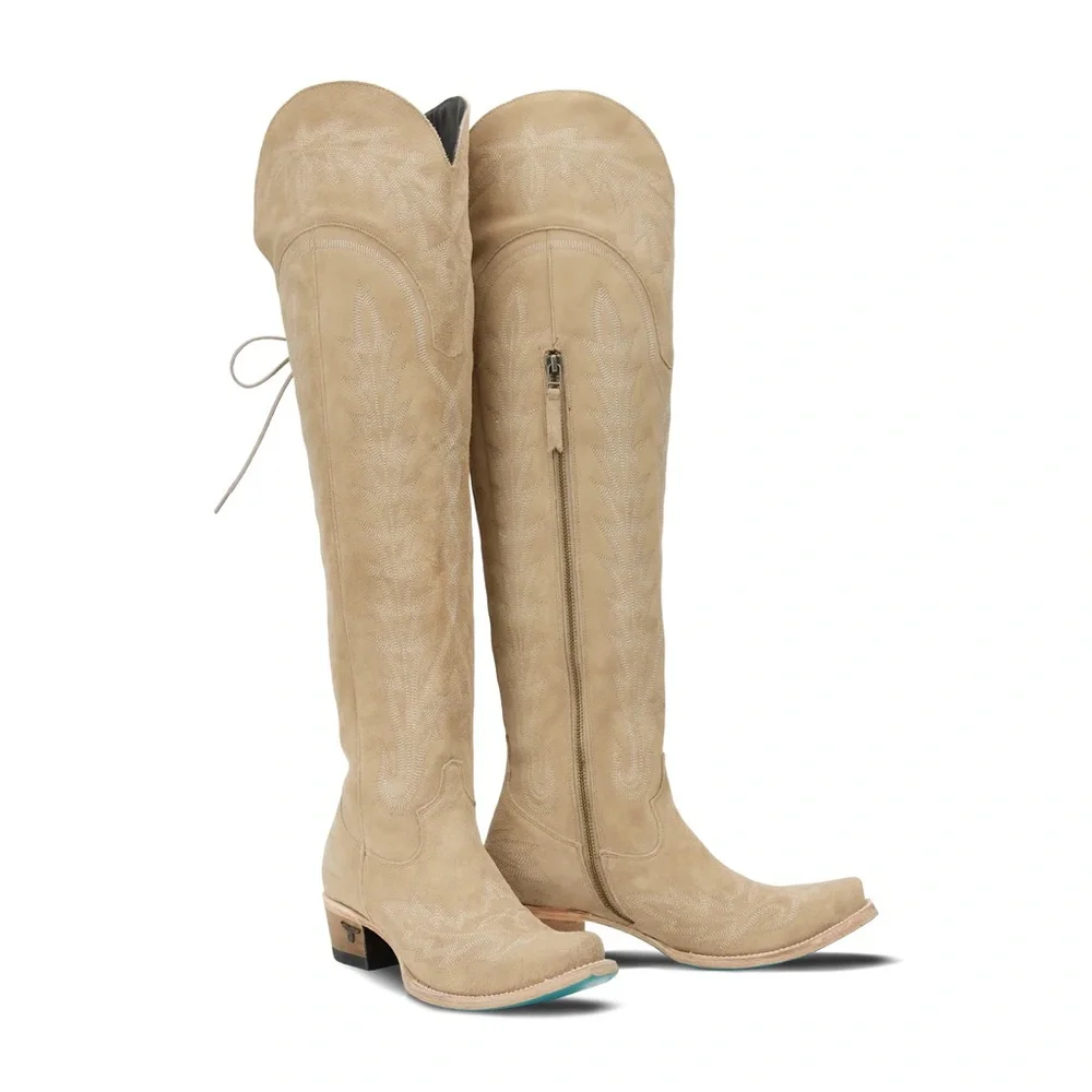 Lane Lexington Elegant Tan Over the Knee Boots